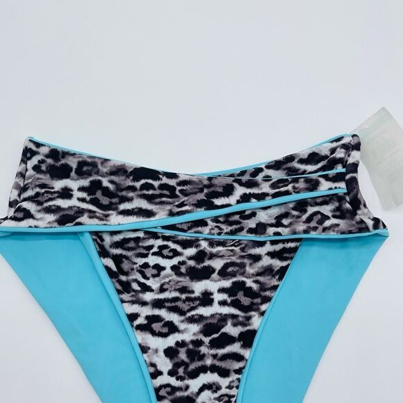 Becca by Rebecca Virtue Women's Stella Animal Print High Waist Bikini Bottom - Picture 3 of 7